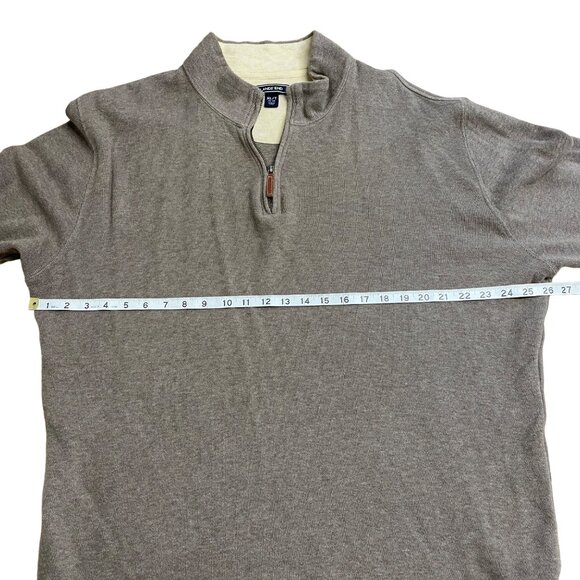LANDS' END SWEATER 1/4 ZIP MENS XL TALL PULLOVER LONG SLEEVE CASUAL 100% COTTON - Picture 9 of 10